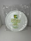 Charola plástica circular blanca 30cm