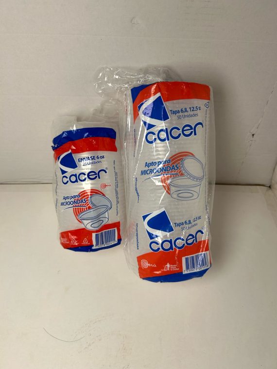 Envase 6 oz transparente con tapa