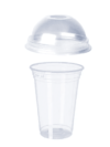 Vaso 12 pet con tapa domo
